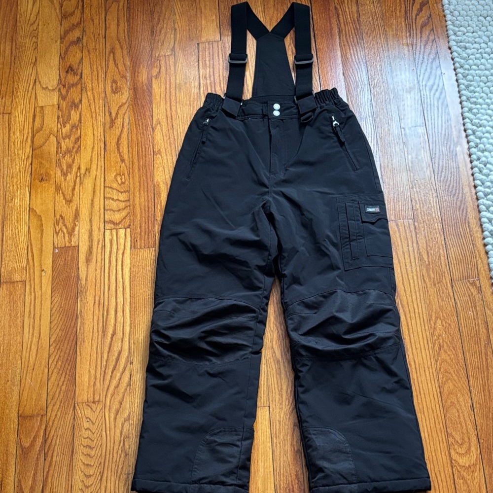 Black Snow Pants with Suspenders